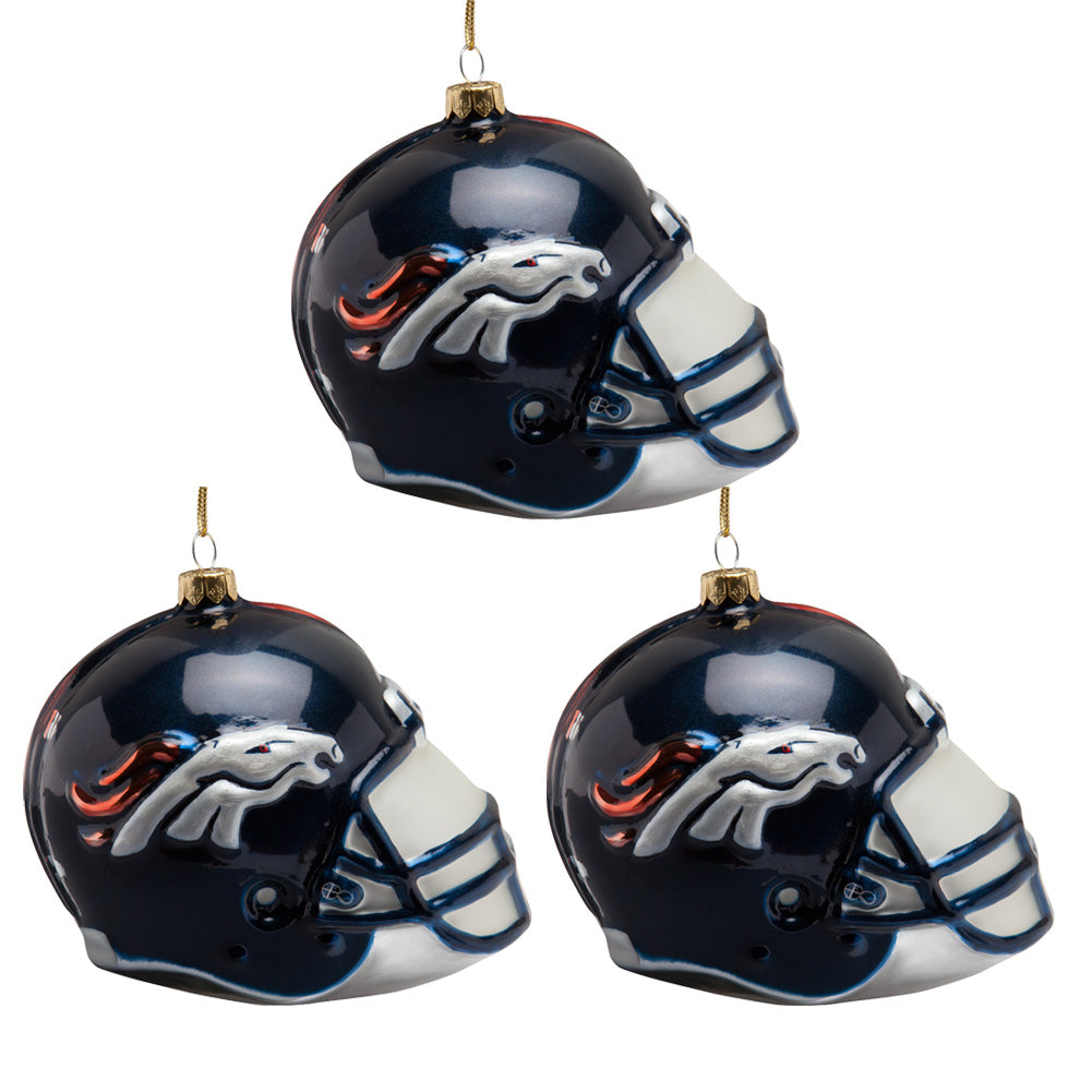 Denver Broncos - Glass Helmet Ornament 3 Pack - OS / Multicoloured Ornaments Old Glory   