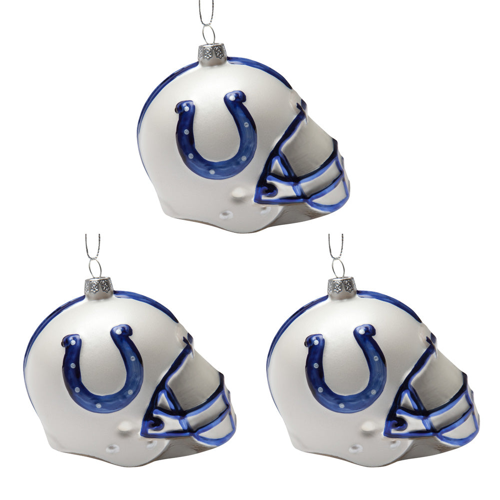 Indianapolis Colts - Glass Helmet Ornament 3 Pack - OS / Multicoloured Ornaments Old Glory   