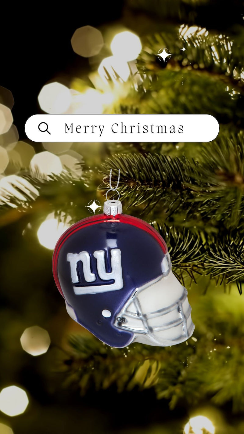 New York Giants - Glass Helmet Ornament 3 Pack - OS / Multi Ornaments Old Glory   