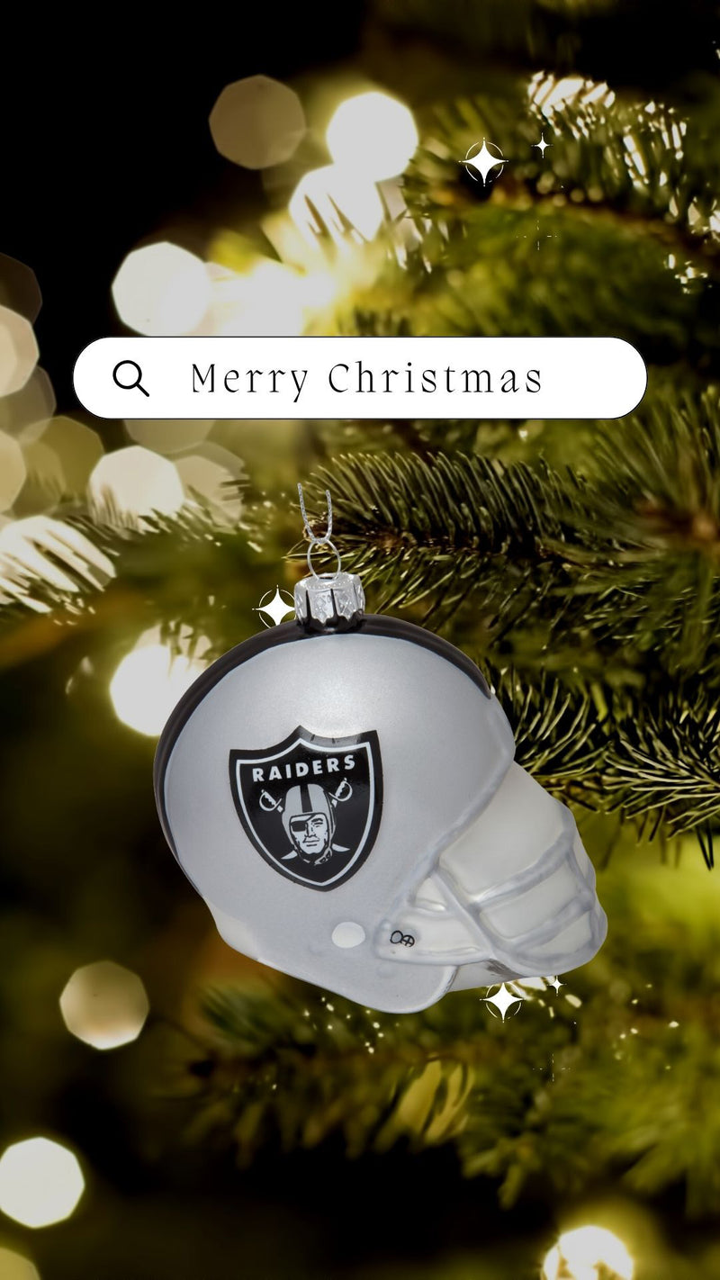 Oakland Raiders - Glass Helmet Ornament 3 Pack - OS / Multi Ornaments Old Glory   