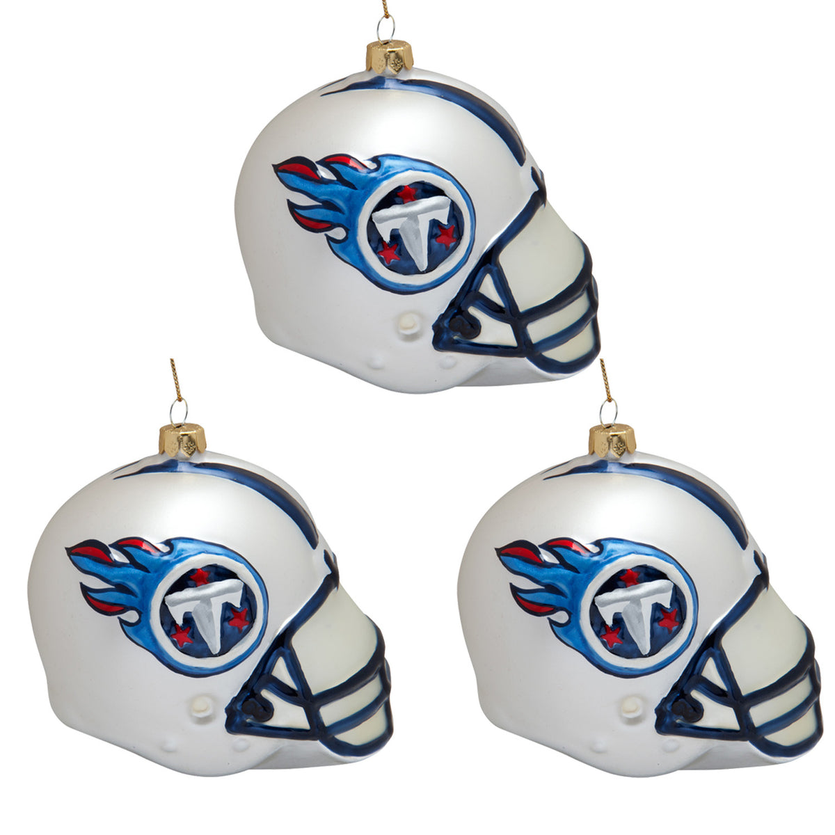 Tennessee Titans - Glass Helmet Ornament 3 Pack - OS / Multicoloured Ornaments Old Glory   