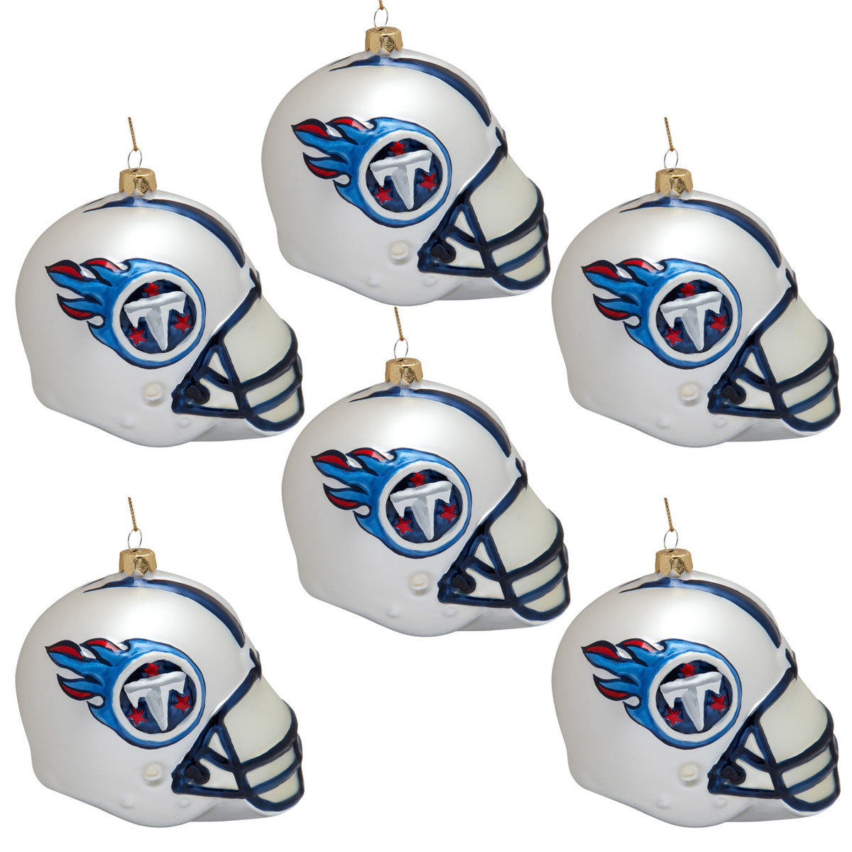 Tennessee Titans - Glass Helmet Ornament 6 Pack - OS / Multicoloured Ornaments Old Glory   