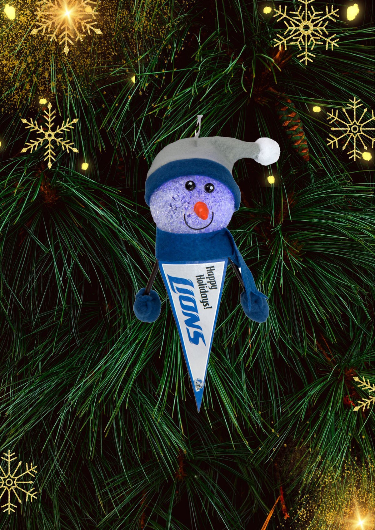 Detroit Lions - Light-Up Snowman Pennant Ornament 6 Pack - OS / Multicoloured Ornaments Old Glory   