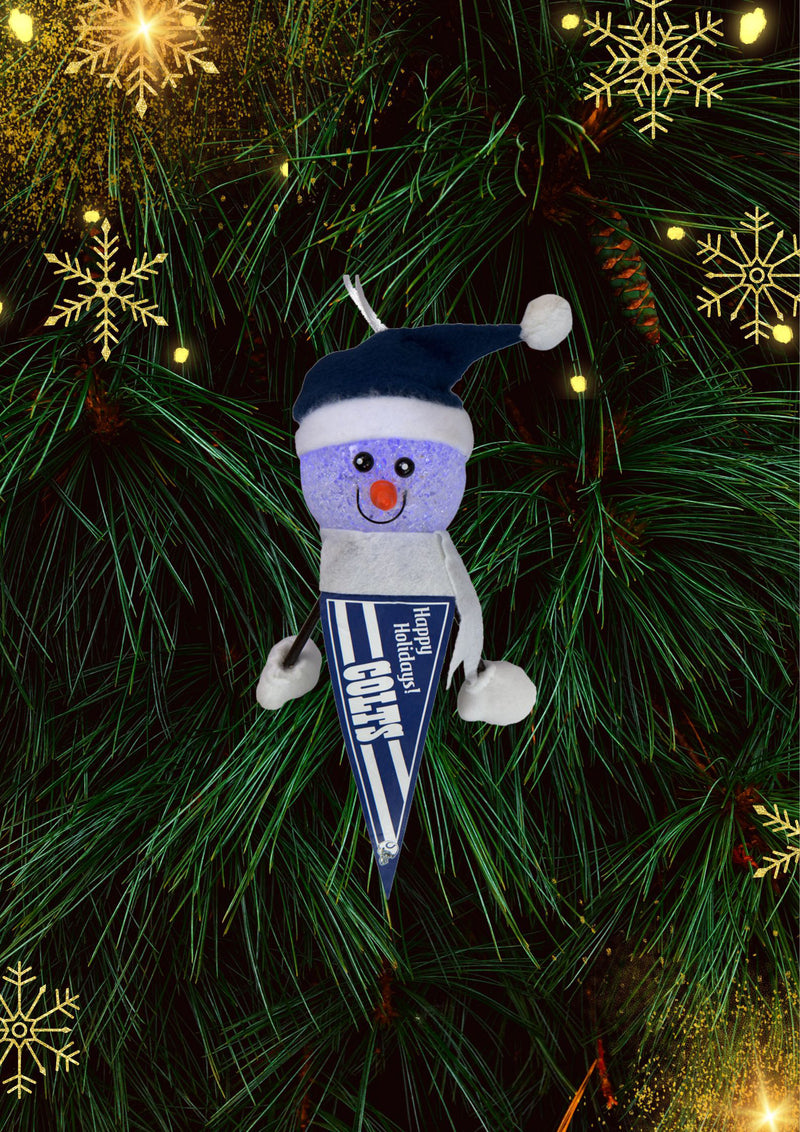 Indianapolis Colts - Light-Up Snowman Pennant Ornament 6 Pack - OS / Blue Ornaments Old Glory   