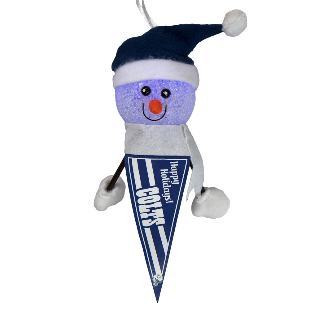 Indianapolis Colts - Light-Up Snowman Pennant Ornament 6 Pack - OS / Blue Ornaments Old Glory   