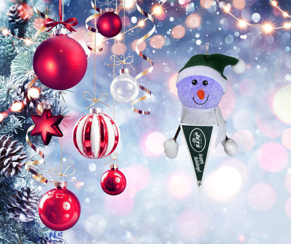 New York Jets - Light-Up Snowman Pennant Ornament 3 Pack - OS / Multicoloured Ornaments Old Glory   
