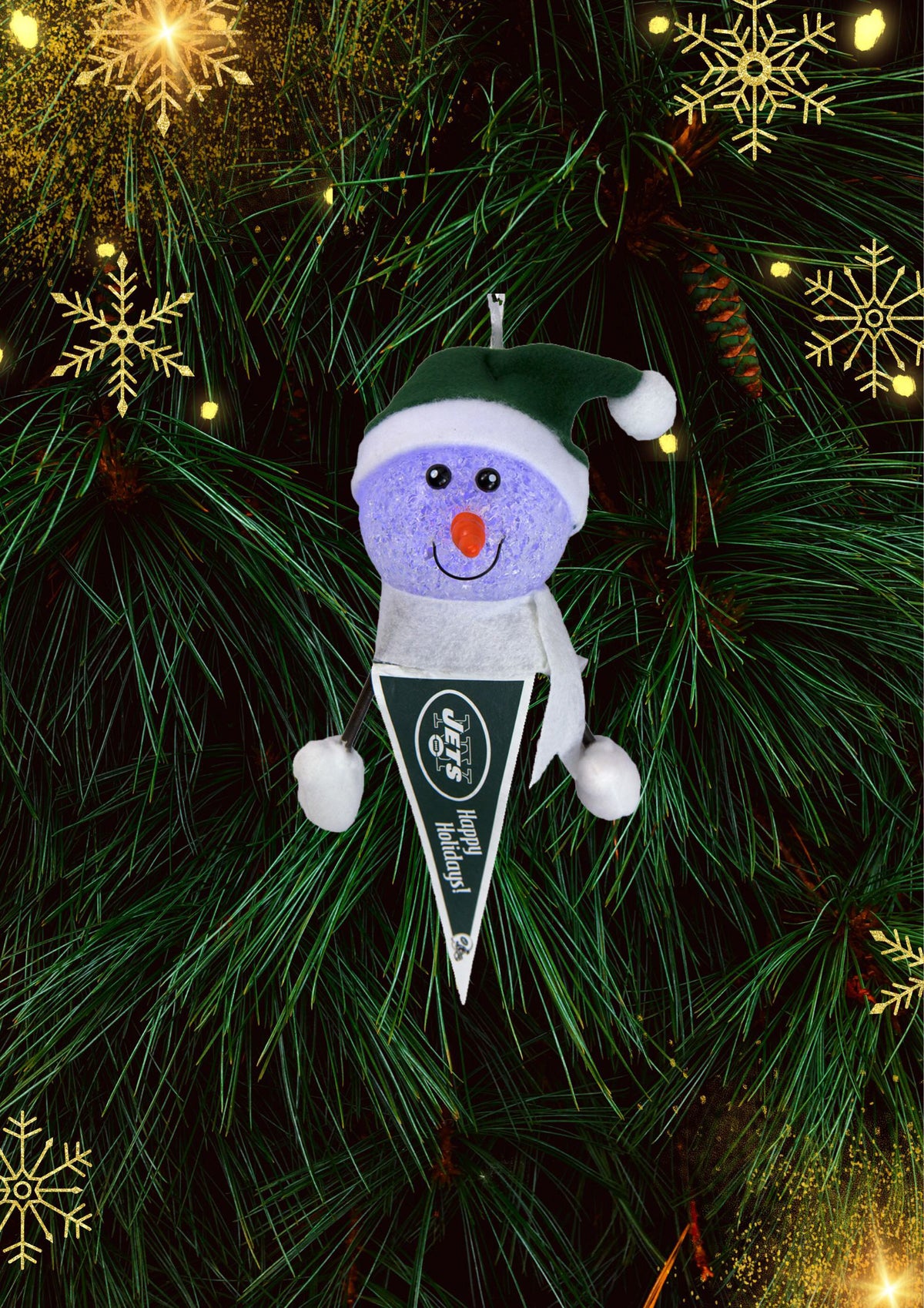 New York Jets - Light-Up Snowman Pennant Ornament 6 Pack - OS / Multicoloured Ornaments Old Glory   