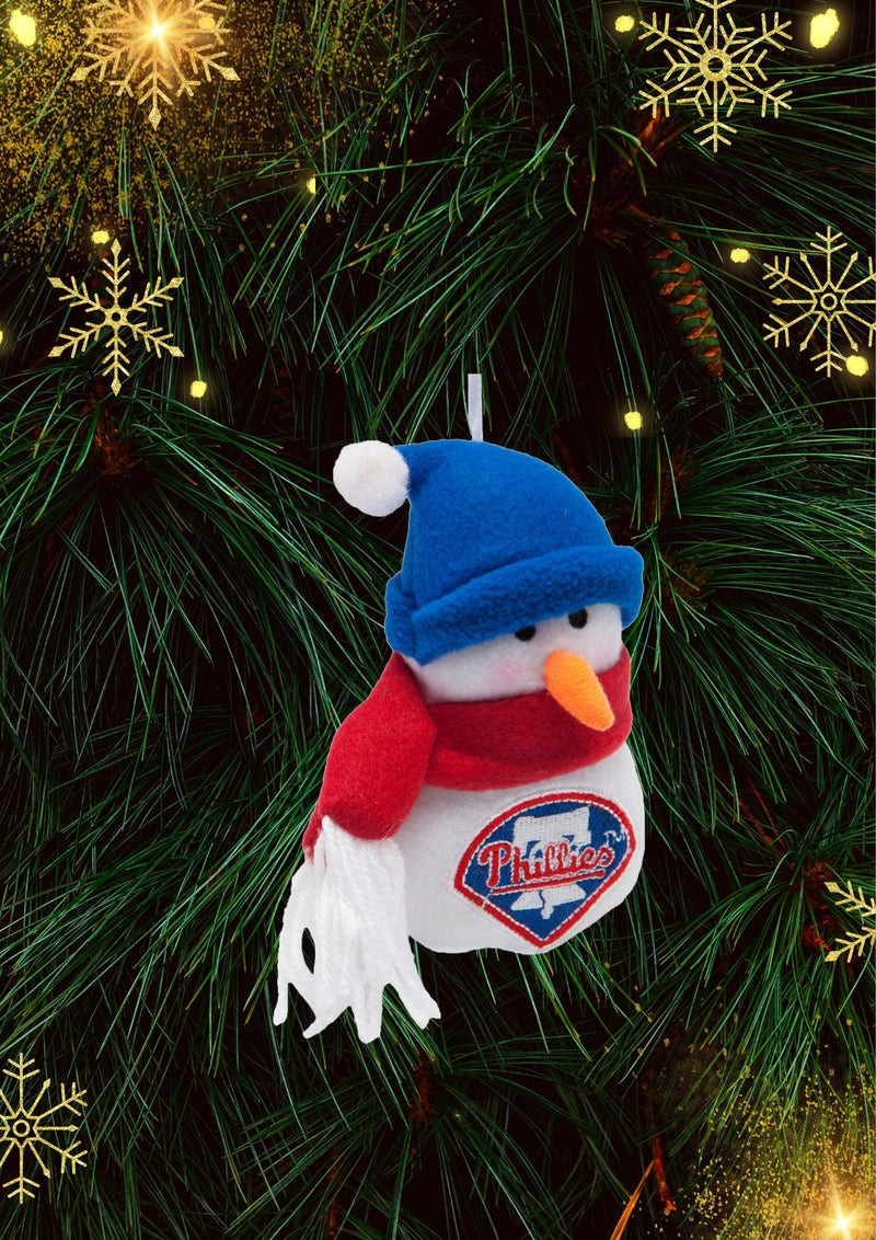 Philadelphia Phillies - Plush Snowman Ornament 3 Pack - OS / Multicoloured Ornaments Old Glory   