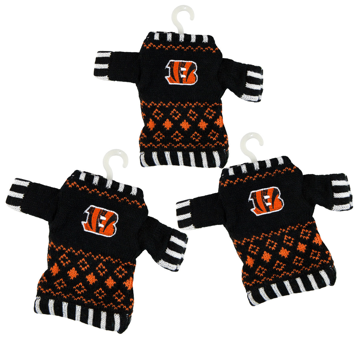 Cincinnati Bengals - Knit Sweater Ornament 3 Pack - OS / Multicoloured Ornaments Old Glory   