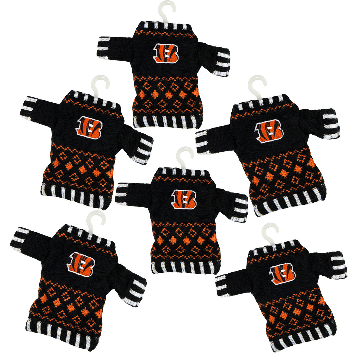 Cincinnati Bengals - Knit Sweater Ornament 6 Pack - OS / Multicoloured Ornaments Old Glory   