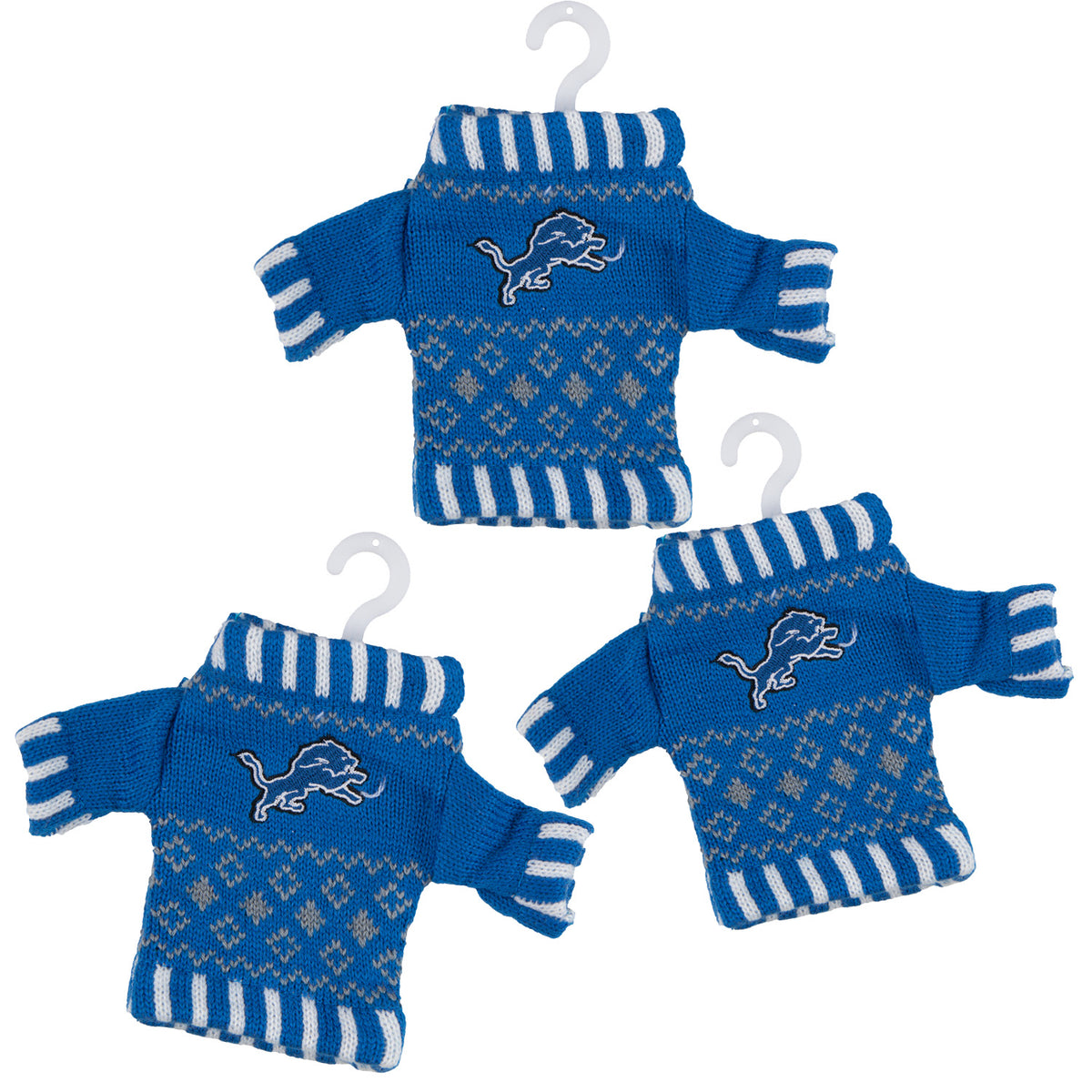 Detroit Lions - Knit Sweater Ornament 3 Pack - OS / Multicoloured Ornaments Old Glory   