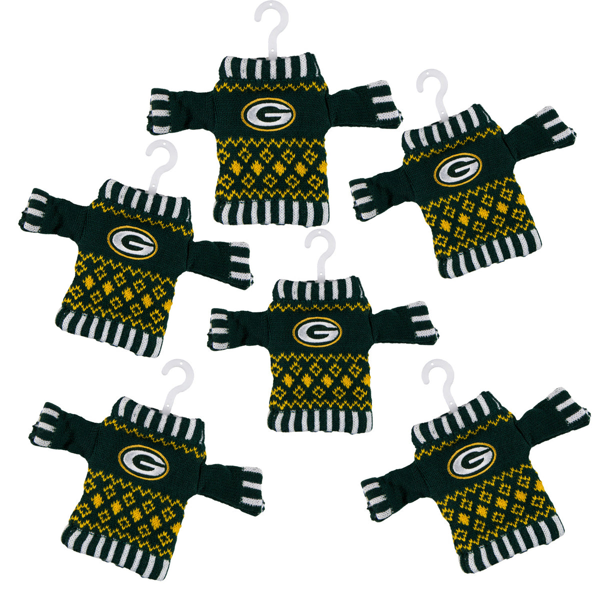 Green Bay Packers - Knit Sweater Ornament 6 Pack - OS / Multicoloured Ornaments Old Glory   