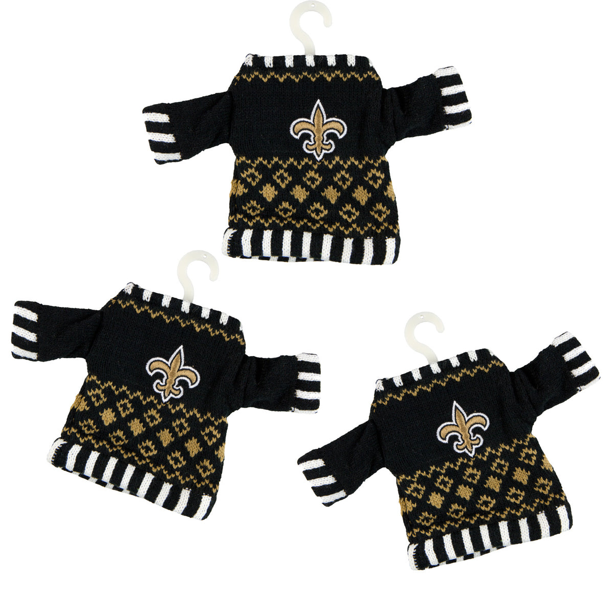 New Orleans Saints - Knit Sweater Ornament 3 Pack - OS / Multicoloured Ornaments Old Glory   