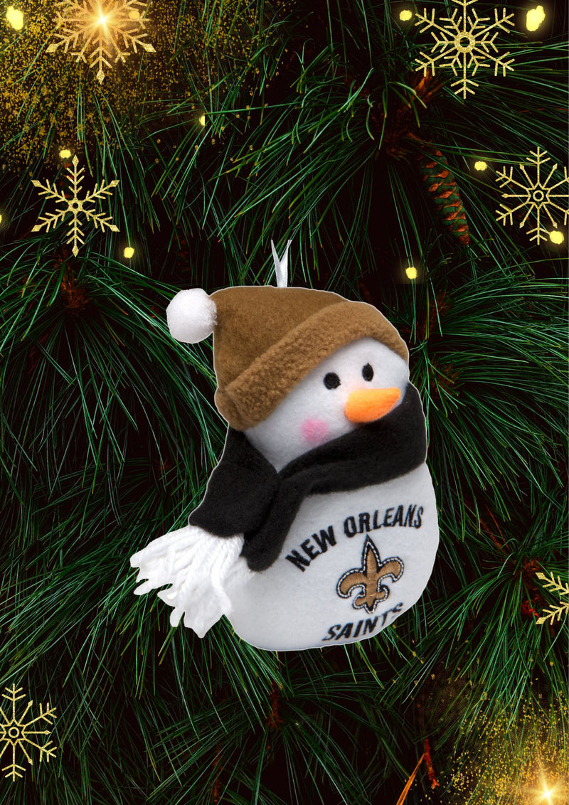 New Orleans Saints - Plush Snowman Ornament 3 Pack - OS / Multi Ornaments Old Glory   