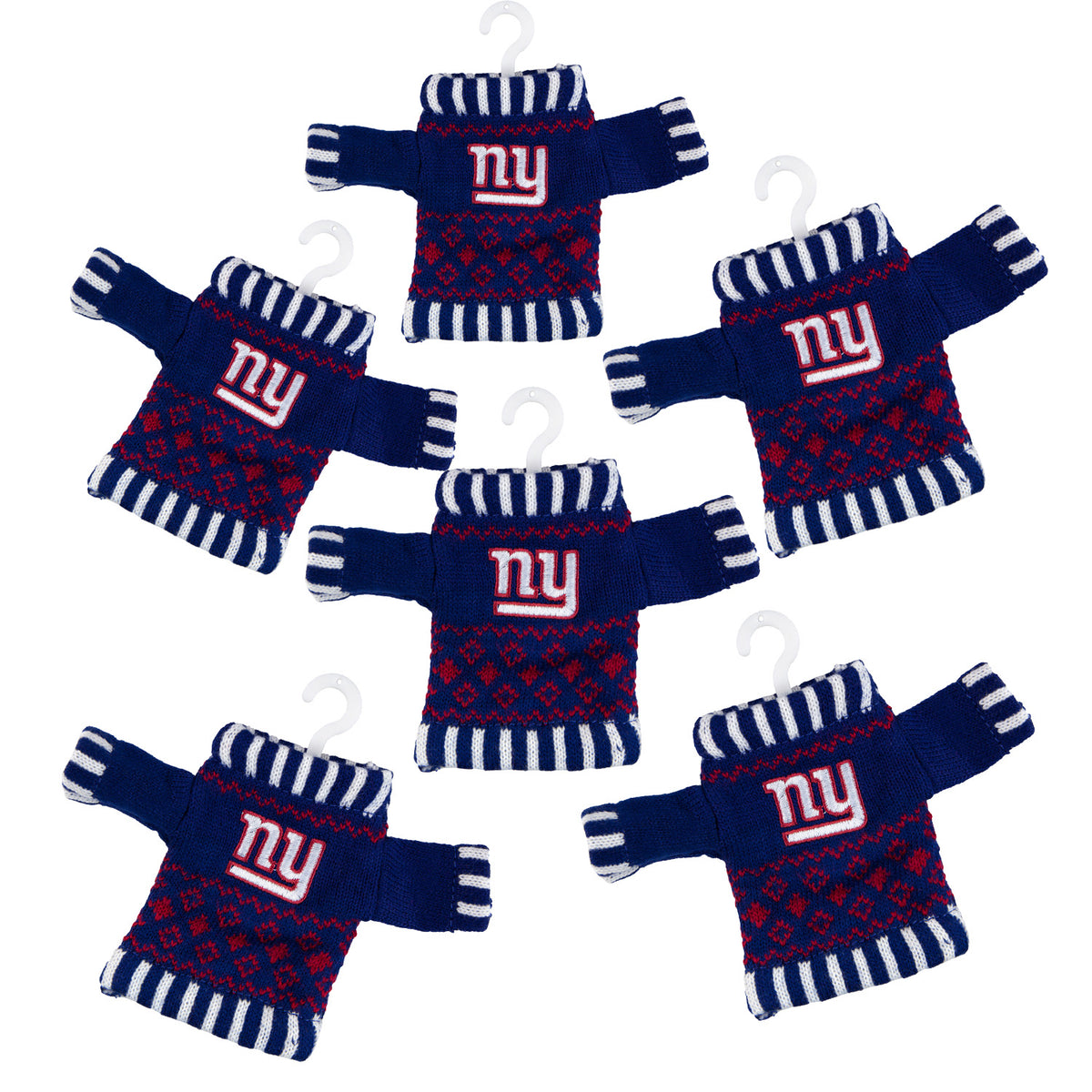 New York Giants - Knit Sweater Ornament 6 Pack - OS / Multicoloured Ornaments Old Glory   