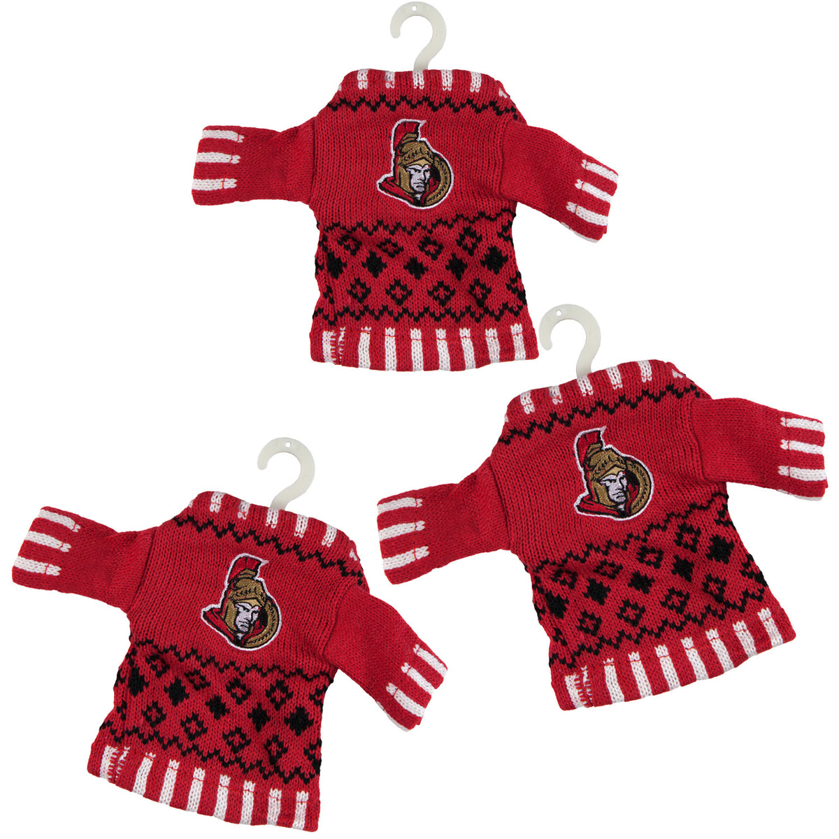 Ottawa Senators - Knit Sweater Ornament 3 Pack - OS / Multicoloured Ornaments Old Glory   