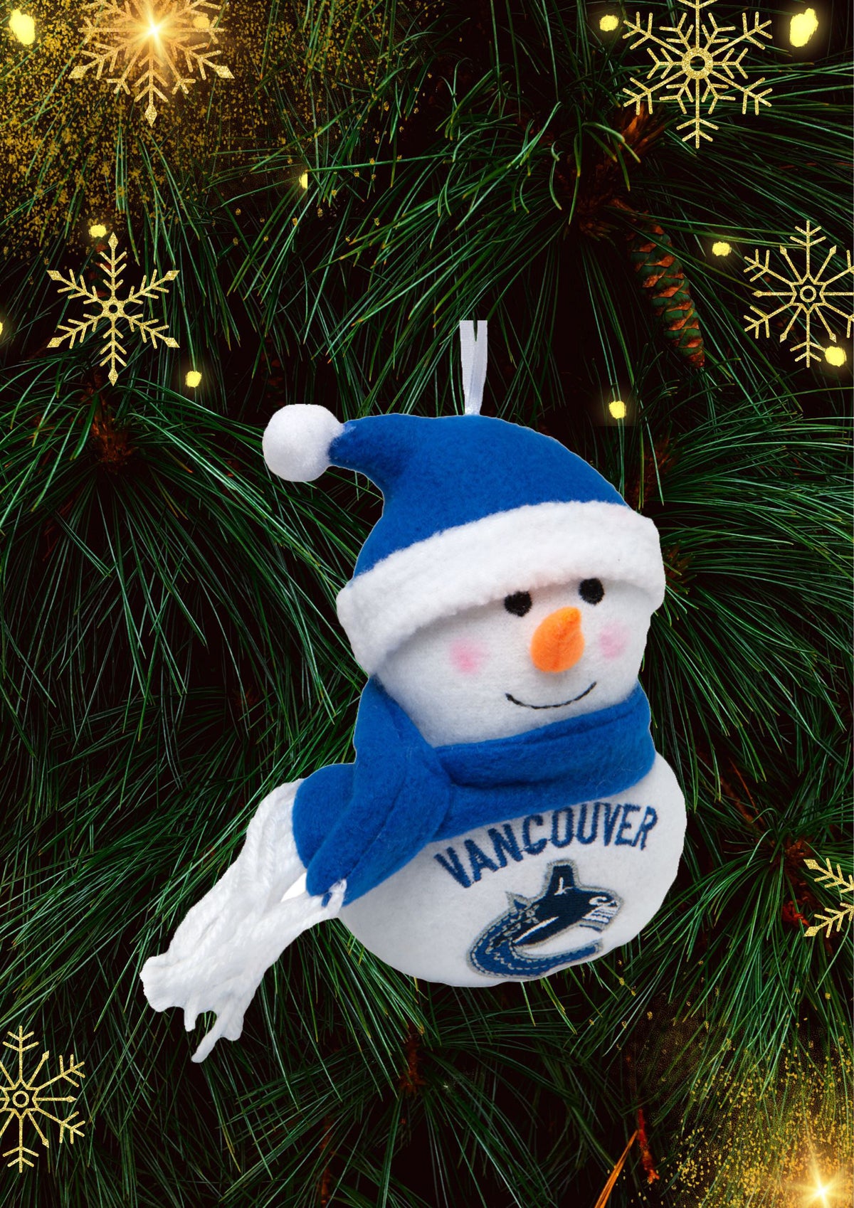 Vancouver Canucks - Plush Snowman Ornament 3 Pack - OS / Multicoloured Ornaments Old Glory   