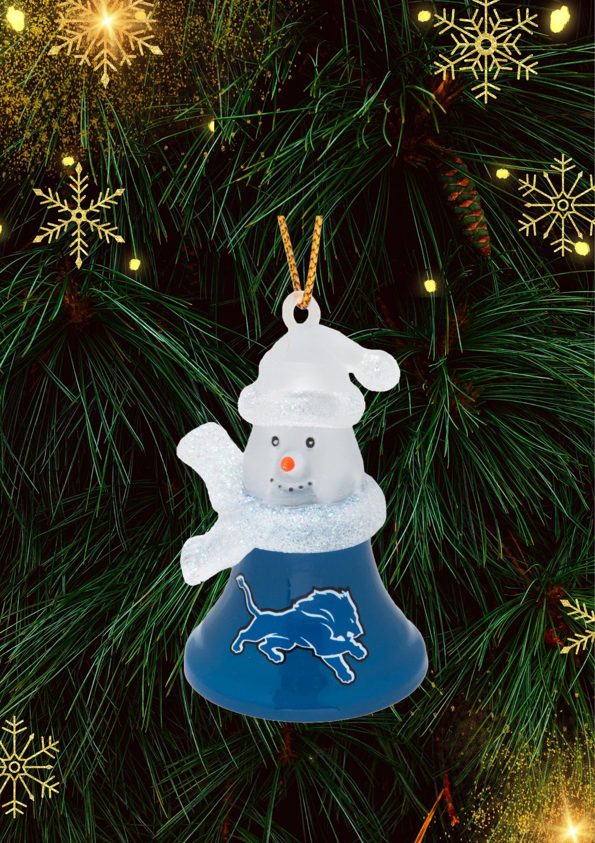 Detroit Lions - Snowman Bell Ornament 3 Pack - OS / Multi Ornaments Old Glory   