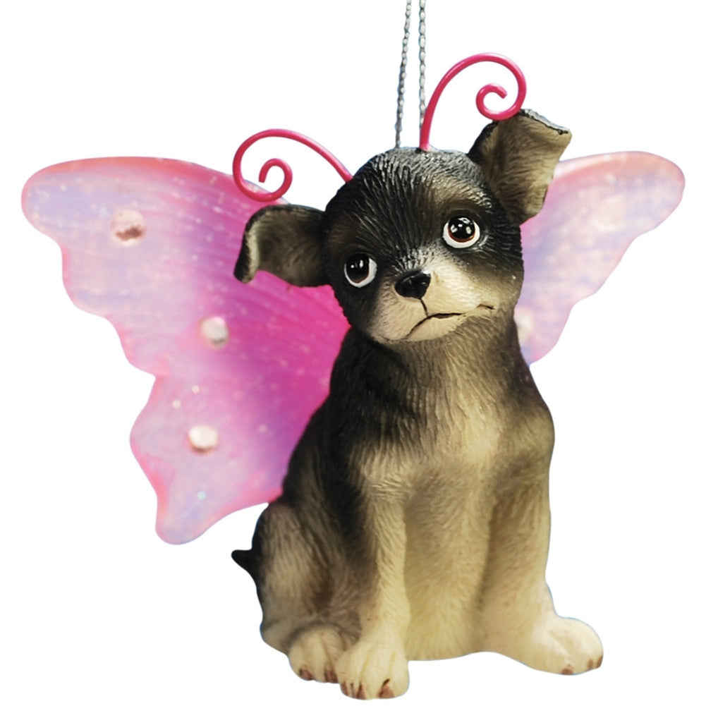 Chihuahua With Butterfly Wings Christmas Ornament 3 Pack - One Size / Multi Ornaments Old Glory   
