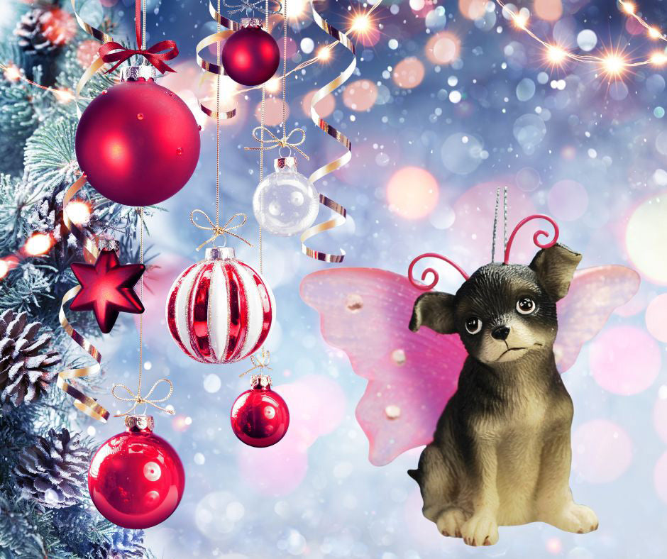 Chihuahua With Butterfly Wings Christmas Ornament 3 Pack - One Size / Multi Ornaments Old Glory   