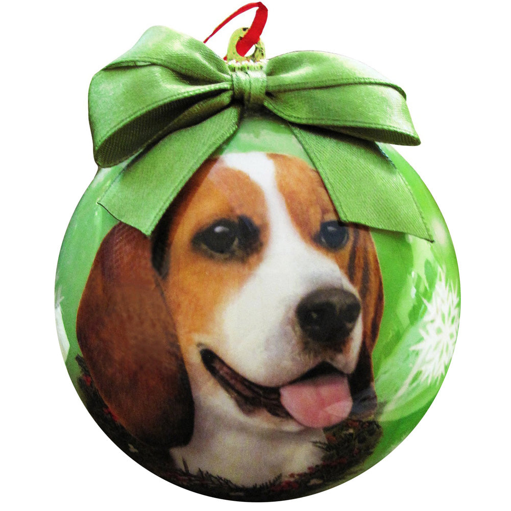 Beagle Christmas Ball Ornament 6 Pack - One Size / Light Green Ornaments Old Glory   