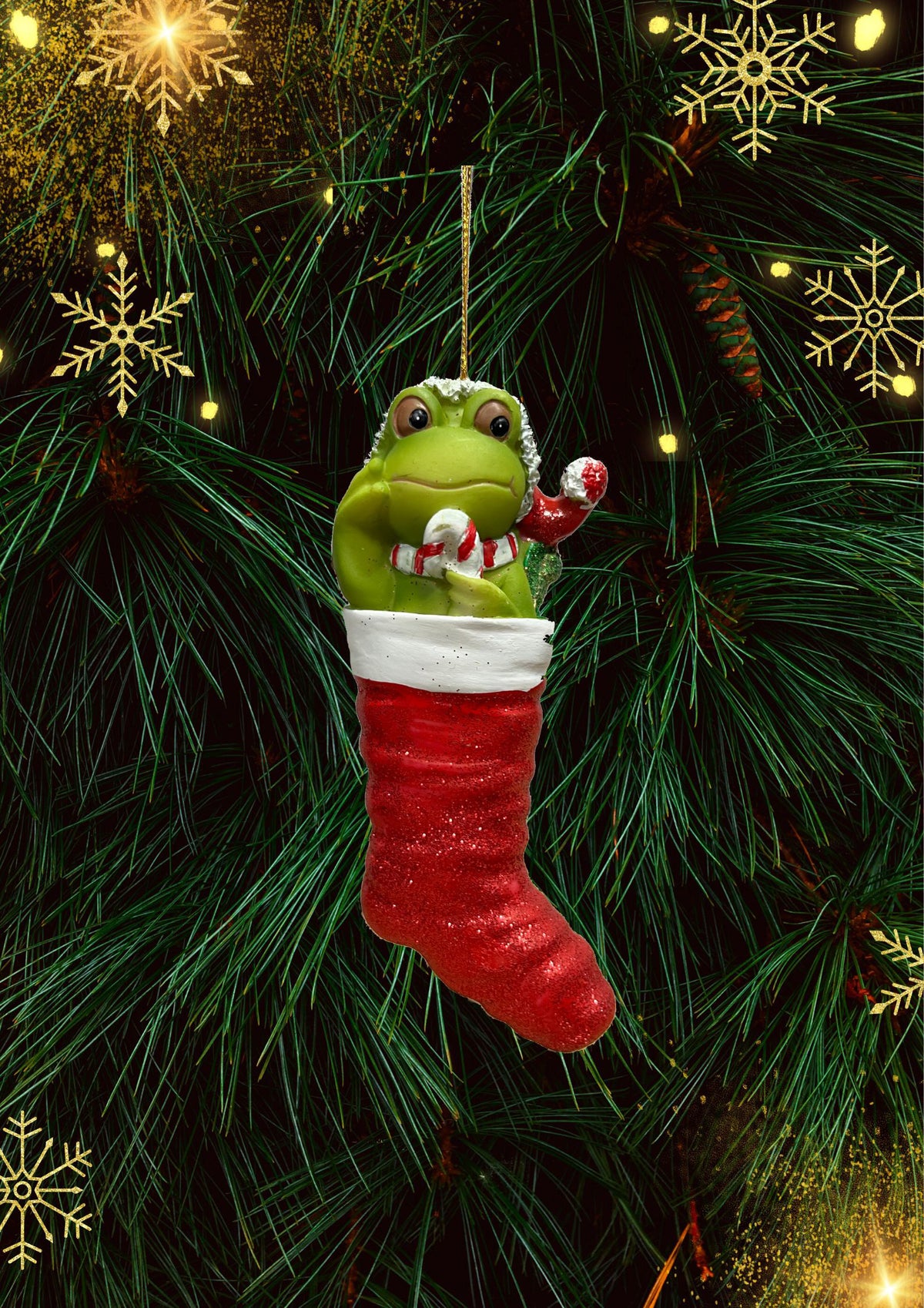 Christmas Frog In Stocking Ornament 6 Pack - One Size / Multi Ornaments Old Glory   
