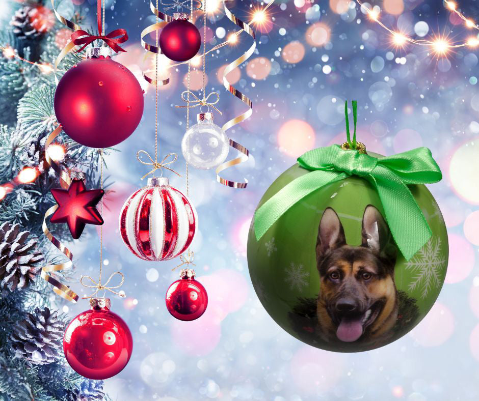 German Shepherd Christmas Ball Ornament 3 Pack Ornaments Old Glory   