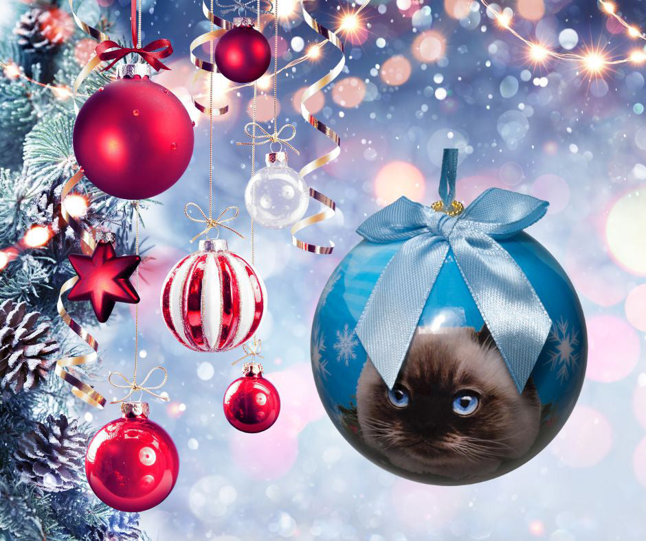 Himalayan Cat Christmas Ball Ornament 6 Pack - OS / Multi Ornaments Old Glory   