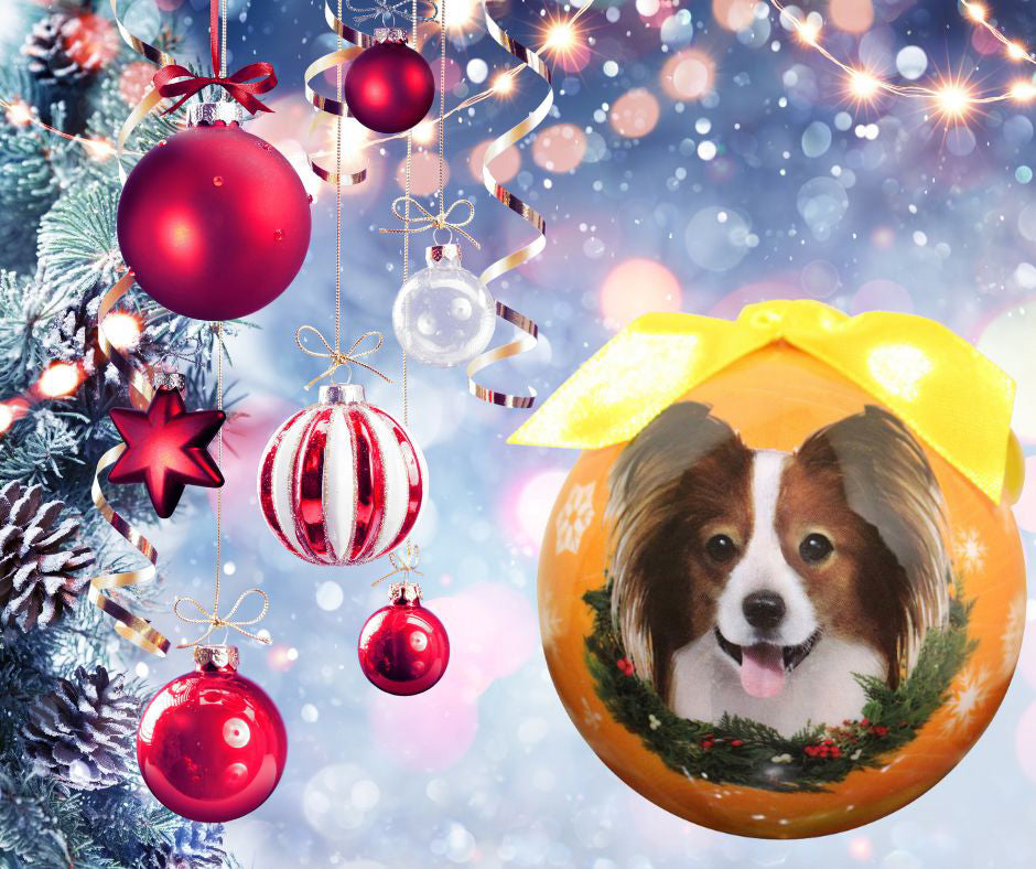 Papillon Christmas Ball Ornament 3 Pack - OS / Yellow Ornaments Old Glory   