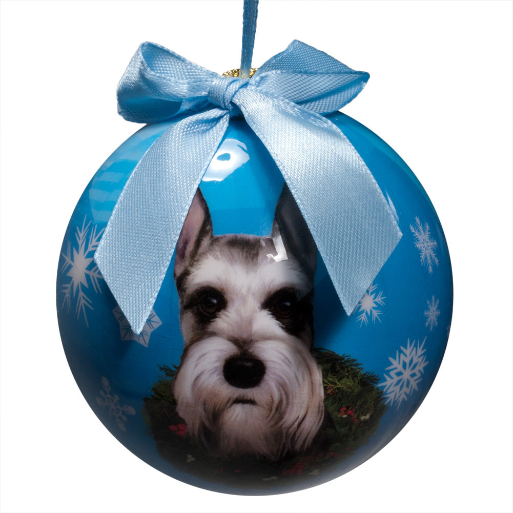 Schnauzer Cropped Christmas Ball Ornament 6 Pack - OS / Multi Ornaments Old Glory   