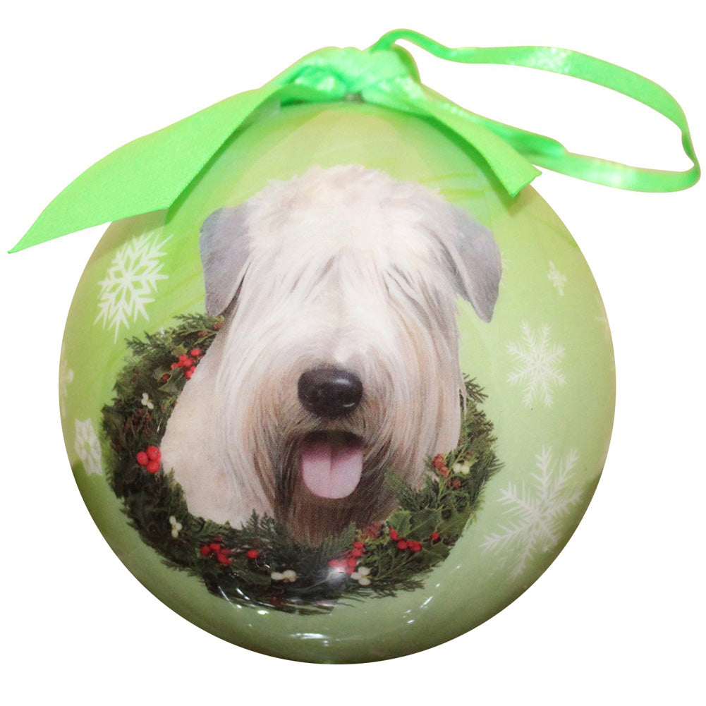 Soft Coated Wheaten Terrier Christmas Ball Ornament 6 Pack - OS / Light Green Ornaments Old Glory   