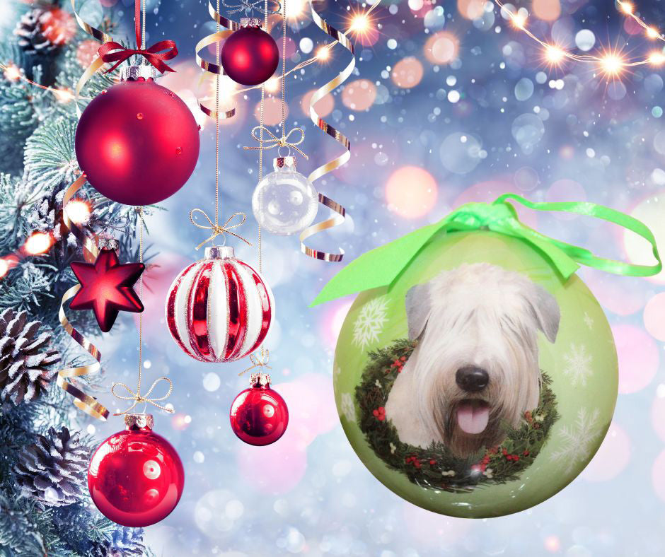 Soft Coated Wheaten Terrier Christmas Ball Ornament 6 Pack - OS / Light Green Ornaments Old Glory   