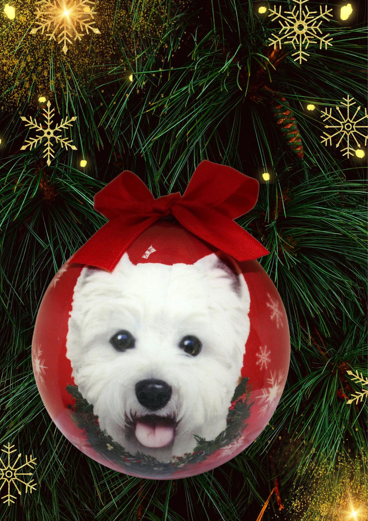 Westie Christmas Ball Ornament 6 Pack Ornaments Old Glory   