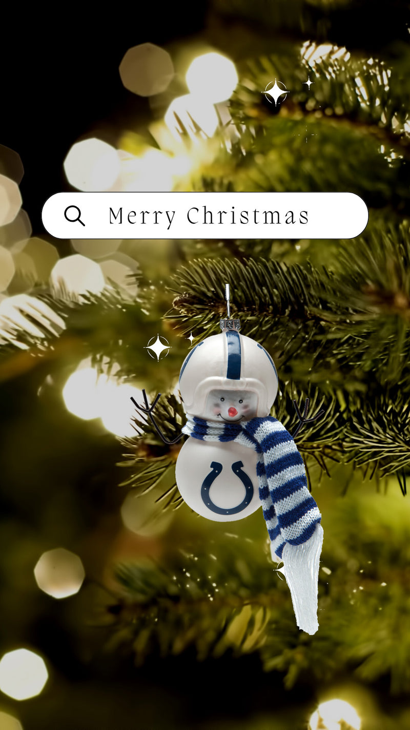 Indianapolis Colts - Blown Glass Snowman Ornament 3 Pack - OS / Multicoloured Ornaments Old Glory   