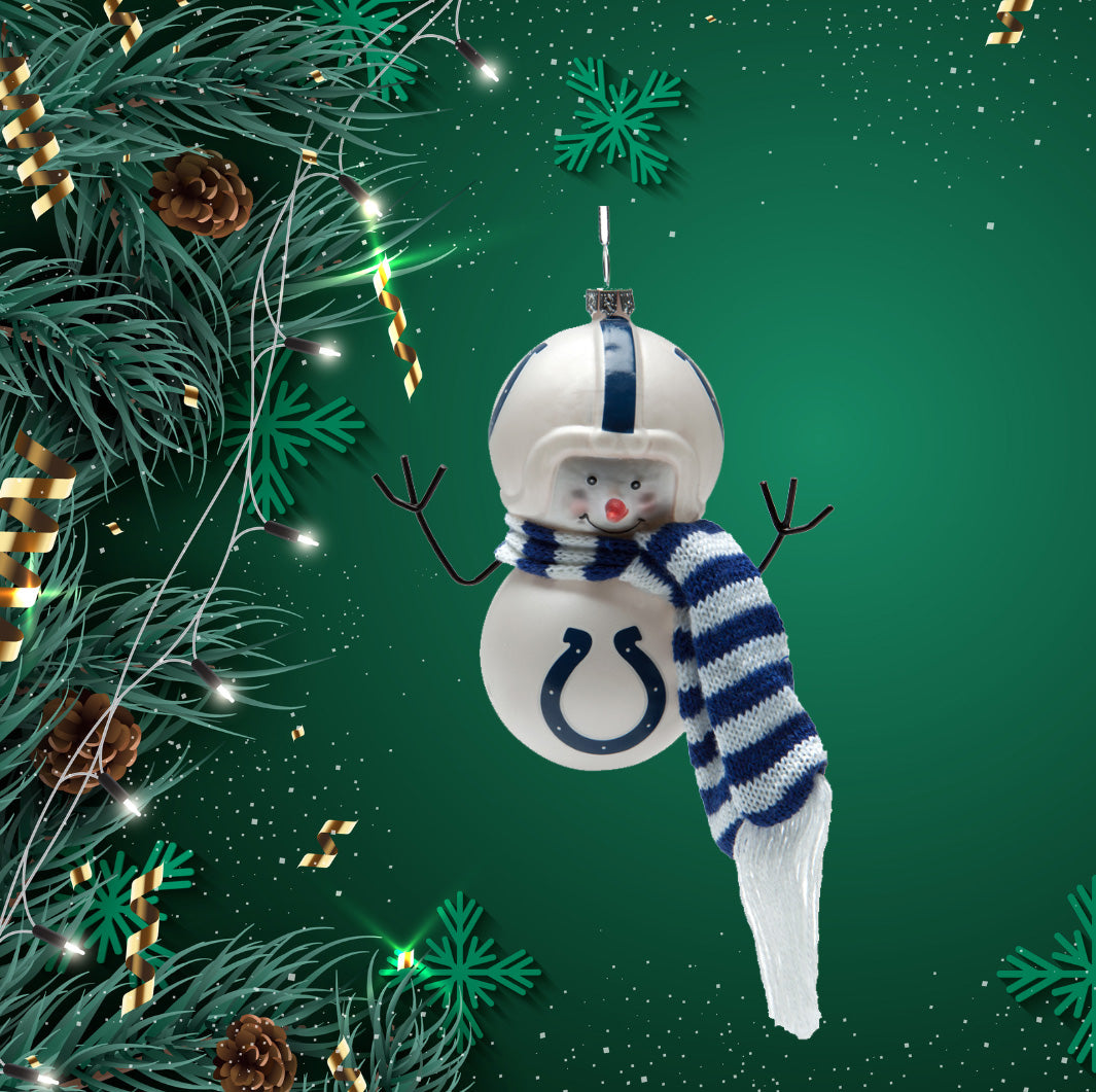 Indianapolis Colts - Blown Glass Snowman Ornament 3 Pack - OS / Multicoloured Ornaments Old Glory   