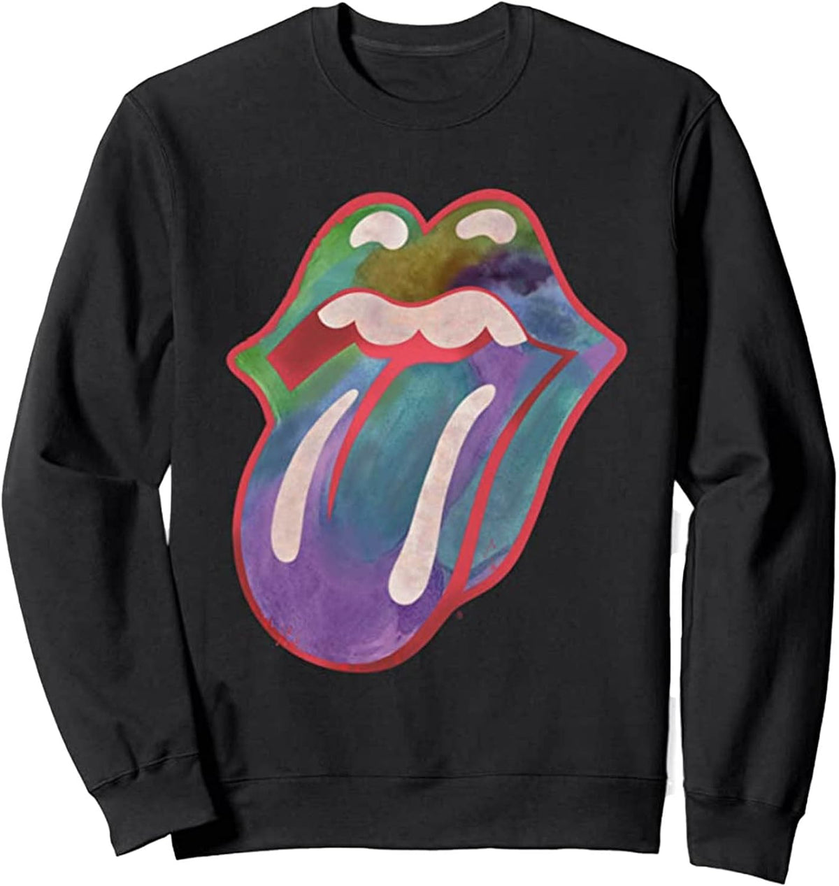 Rolling Stones - Colors Tongue Logo Mens Sweatshirt Men's Sweatshirts Bravado MD  