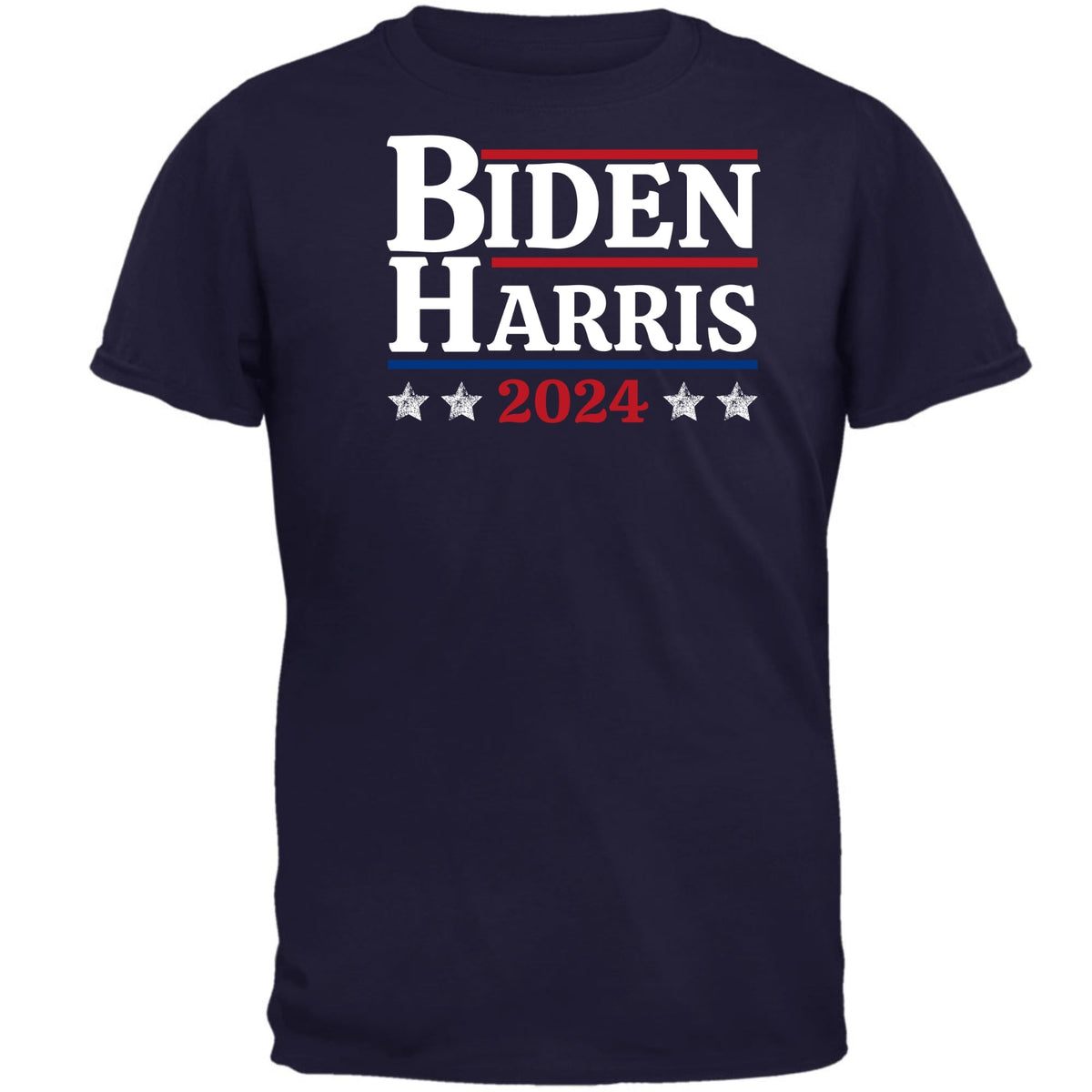 Election 2024 Biden Harris 2024 Mens T Shirt Men's T-Shirts Oldglory.com SM Navy 