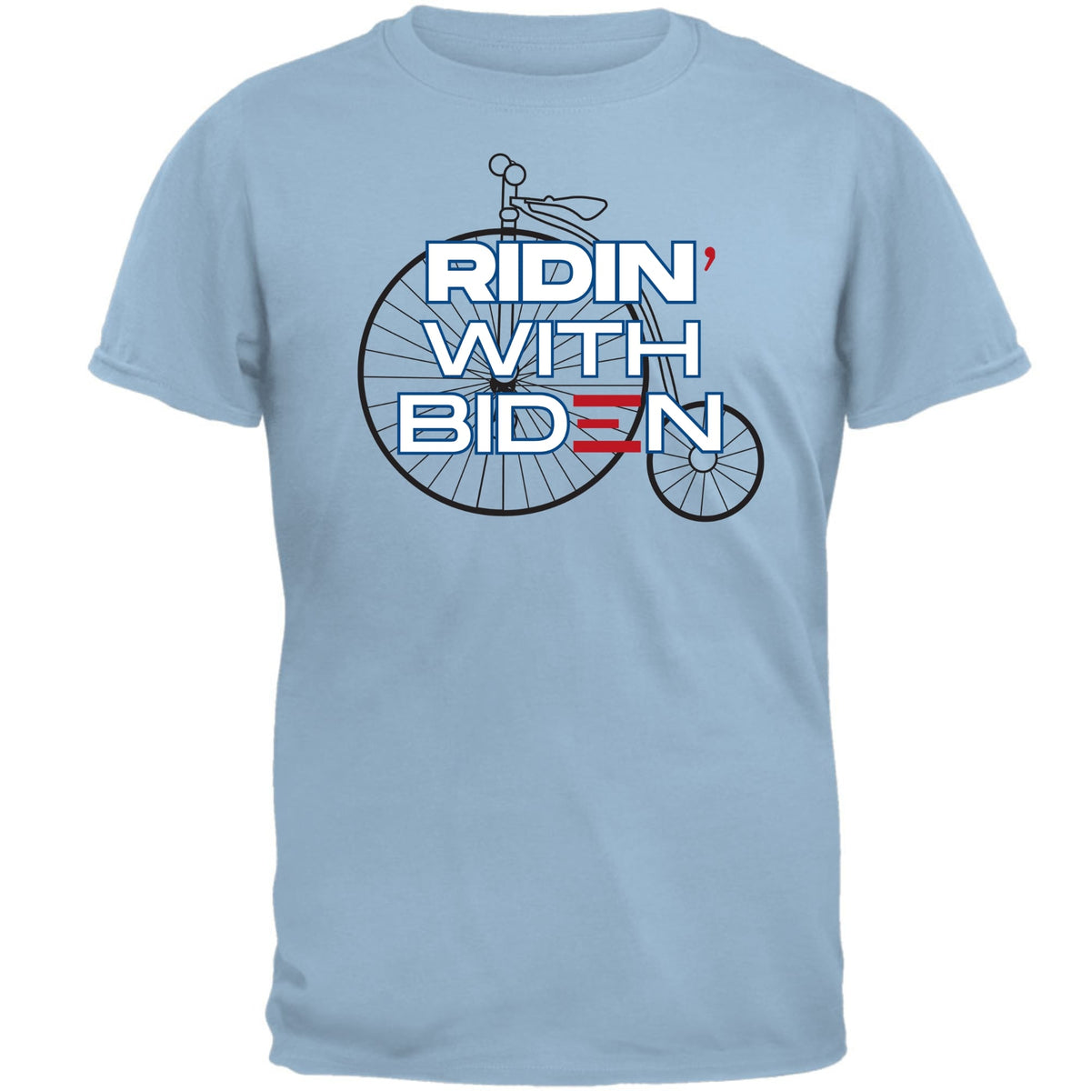 Election 2024 Ridin With Biden Vintage Bike Mens T Shirt Men's T-Shirts Oldglory.com SM Light Blue 