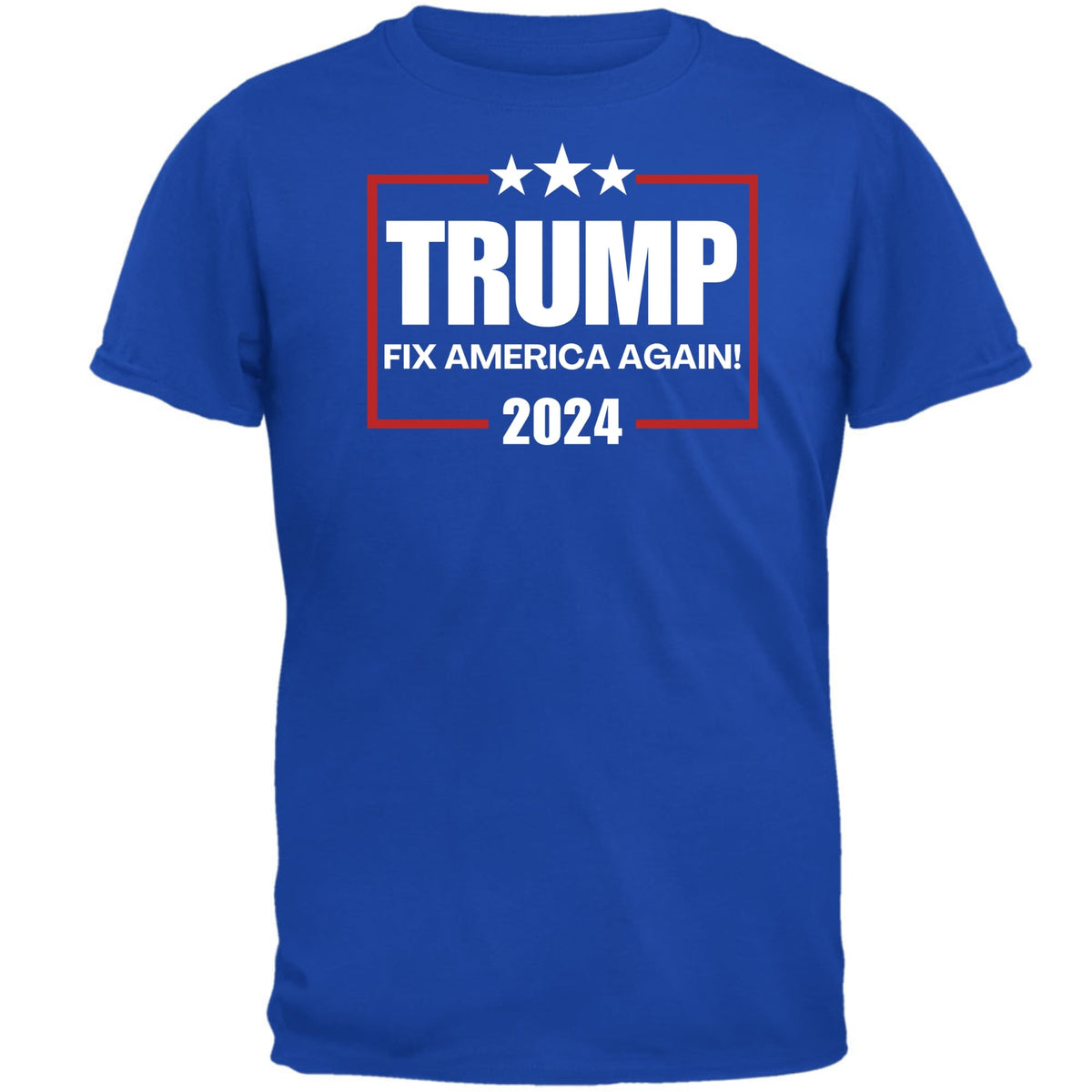 Election 2024 Trump Fix America Again 2024 Mens T Shirt Men's T-Shirts Oldglory.com SM Royal 