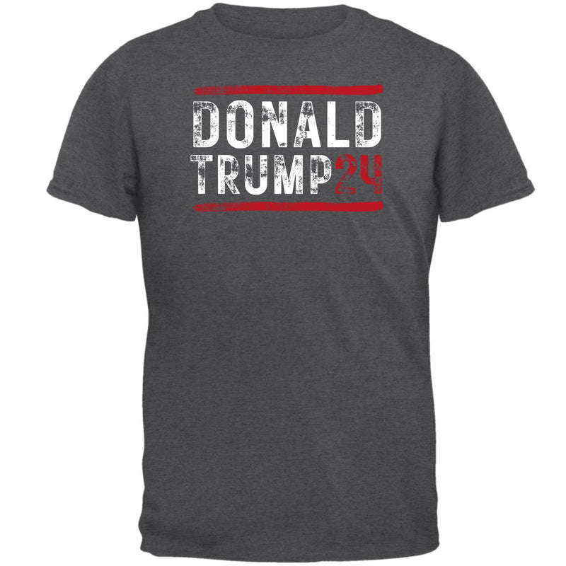 Election 2024 Trump 24 Stencil Art Mens T Shirt Men's T-Shirts Oldglory.com SM Dark Heather 