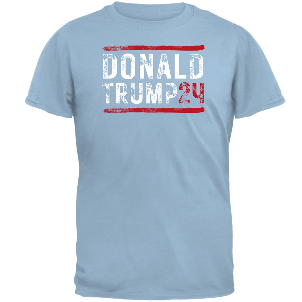 Election 2024 Trump 24 Stencil Art Mens T Shirt Men's T-Shirts Oldglory.com SM Light Blue 