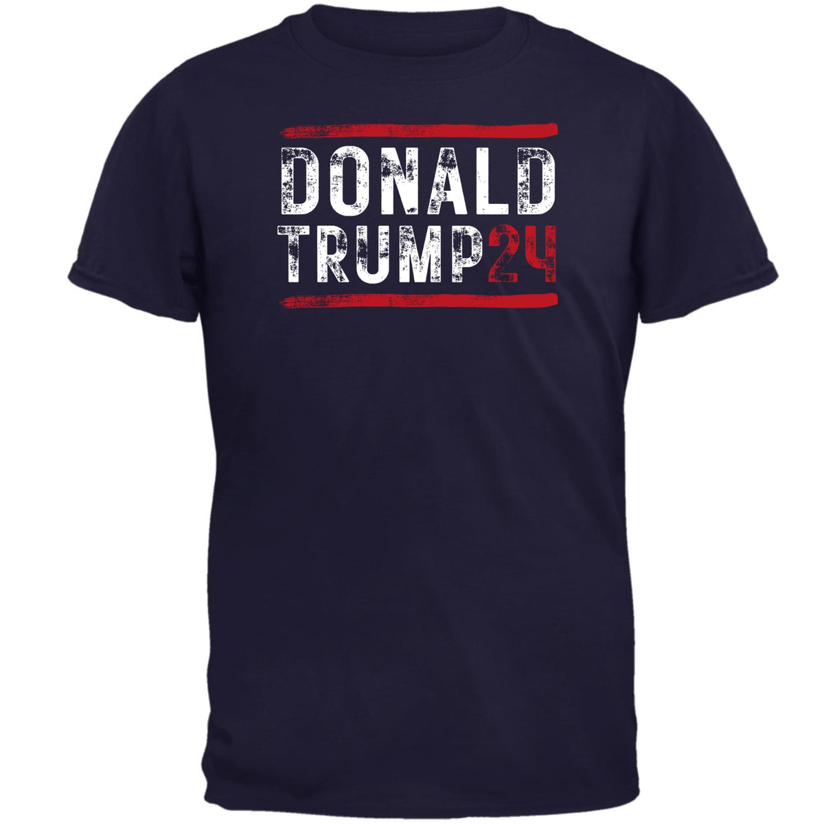 Election 2024 Trump 24 Stencil Art Mens T Shirt Men's T-Shirts Oldglory.com SM Navy 