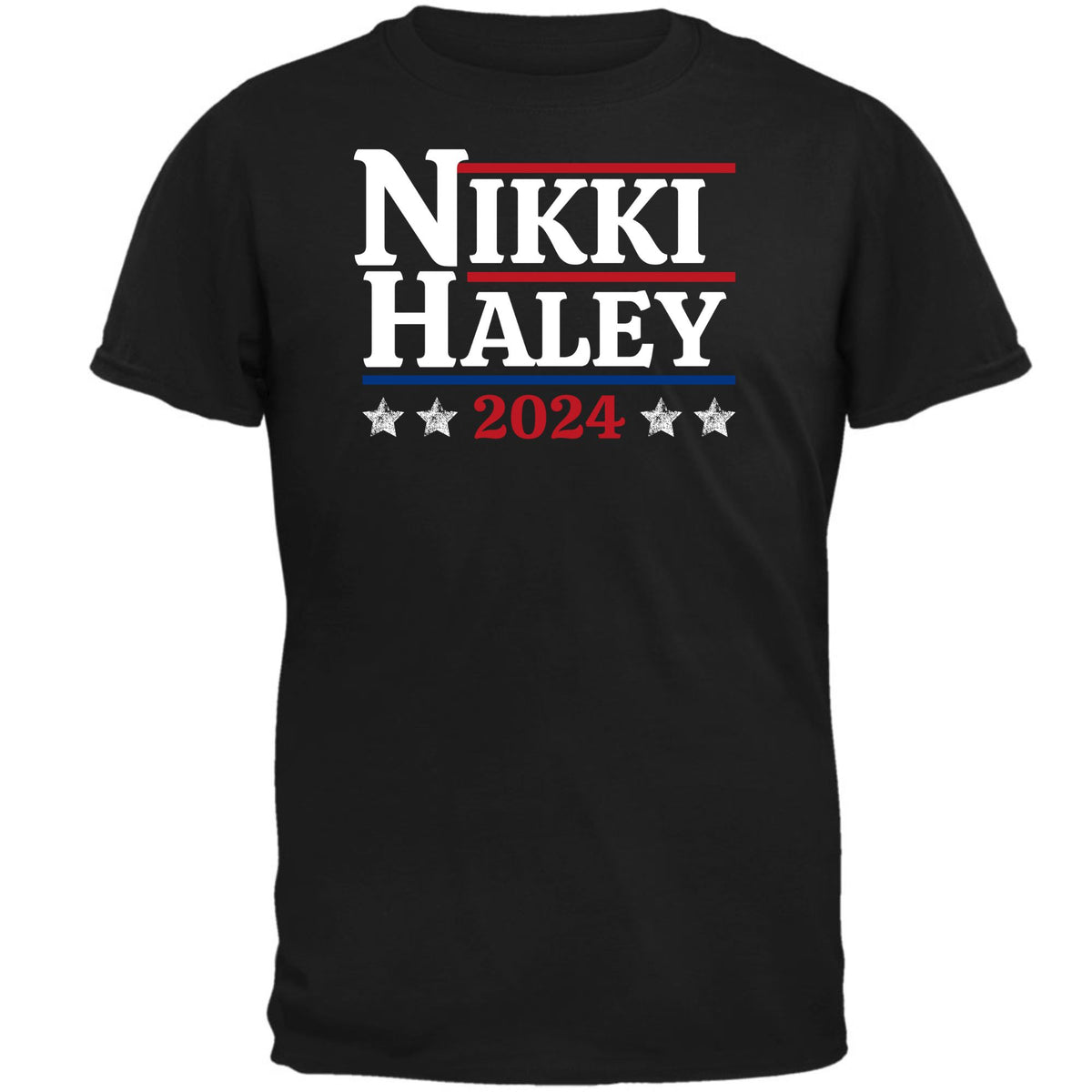 Election 2024 Nikki Haley 2024 Mens T Shirt Men's T-Shirts Oldglory.com SM Black 