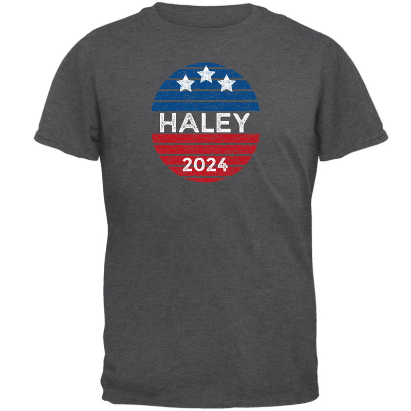 Election 2024 Nikki Haley Patriotic Vintage Sunset 2024 Mens T Shirt Men's T-Shirts Oldglory.com SM Dark Heather 