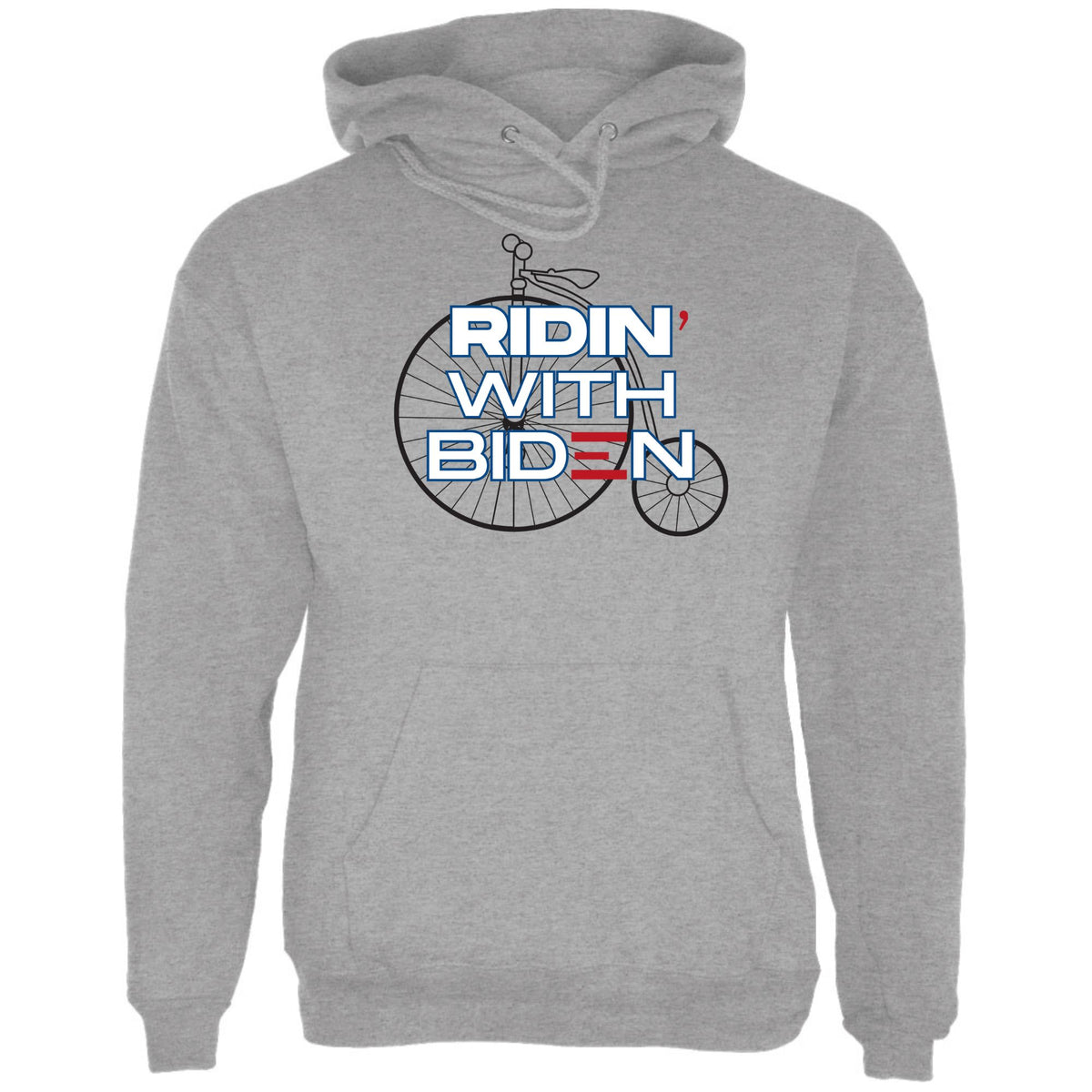 Election 2024 Ridin With Biden Vintage Bike Mens Pullover Hoodie Men's Hoodies Oldglory.com SM Heather Grey 