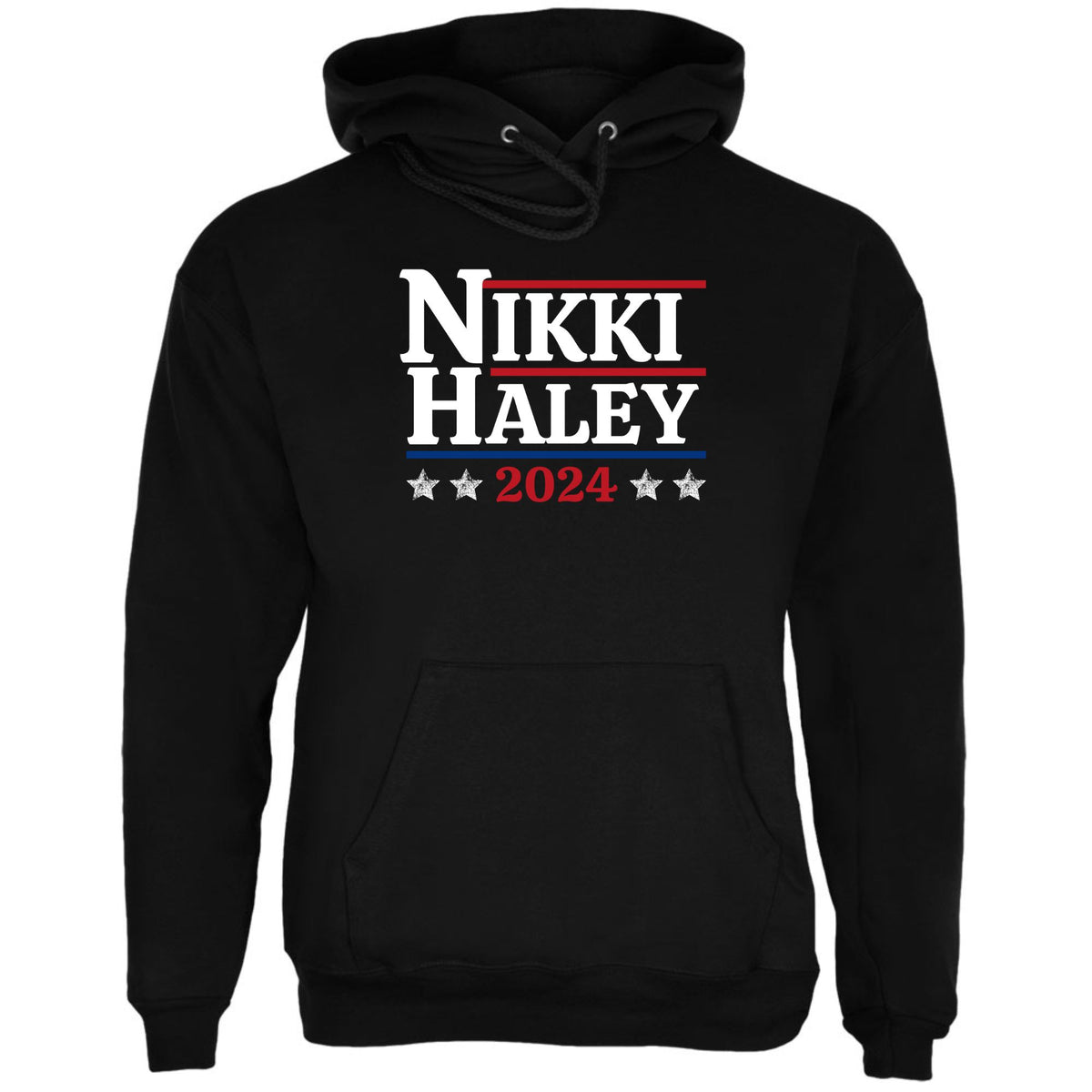 Election 2024 Nikki Haley 2024 Mens Pullover Hoodie Men's Hoodies Oldglory.com SM Black 