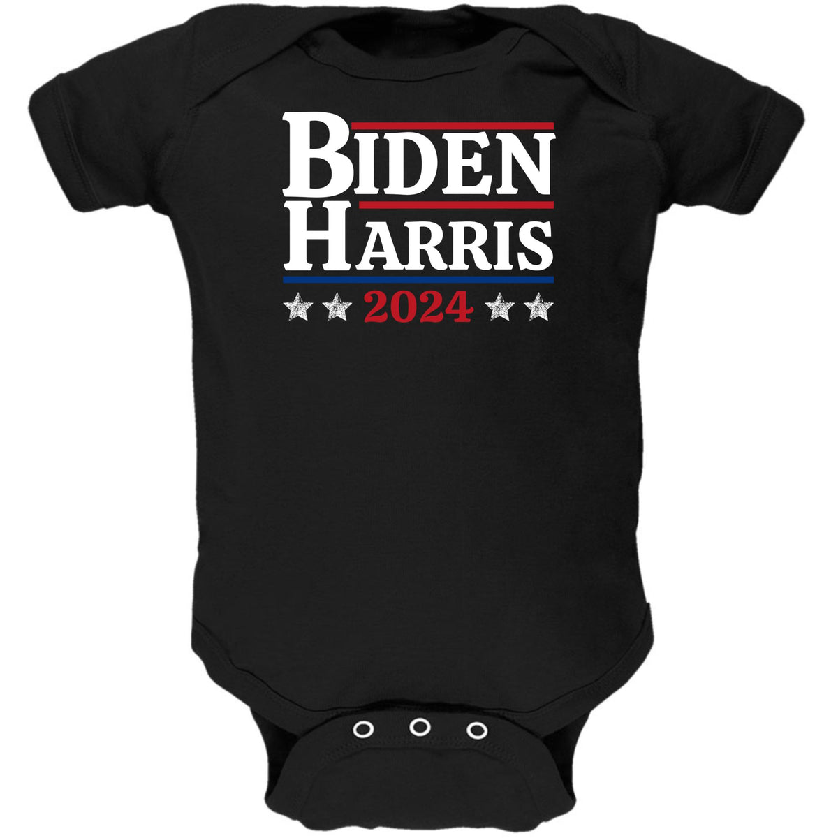 Election 2024 Biden Harris 2024 Baby One Piece Baby One Piece Oldglory.com NB Black 