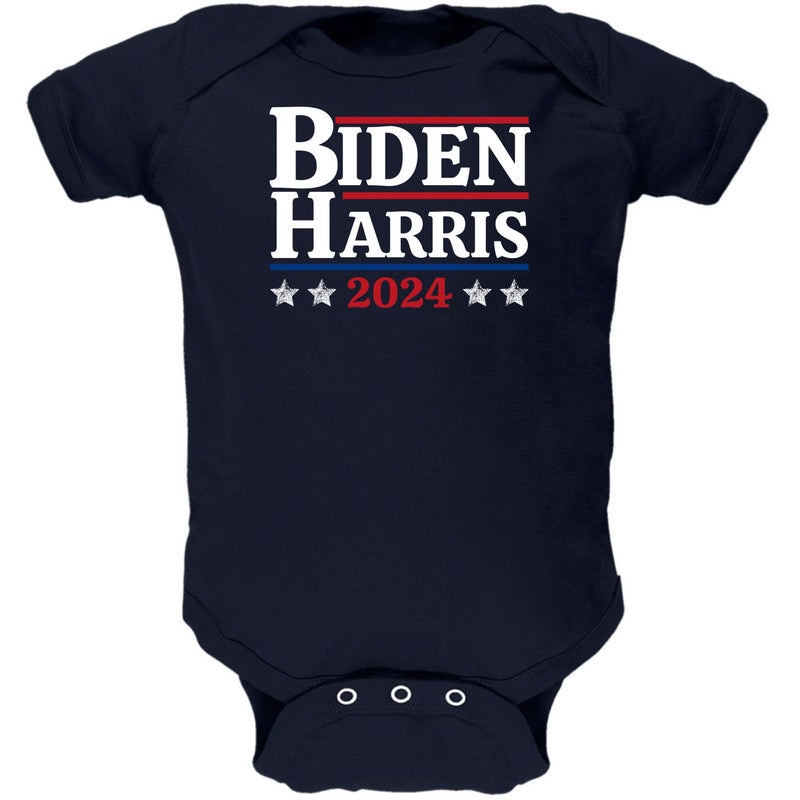 Election 2024 Biden Harris 2024 Baby One Piece Baby One Piece Oldglory.com NB Navy 