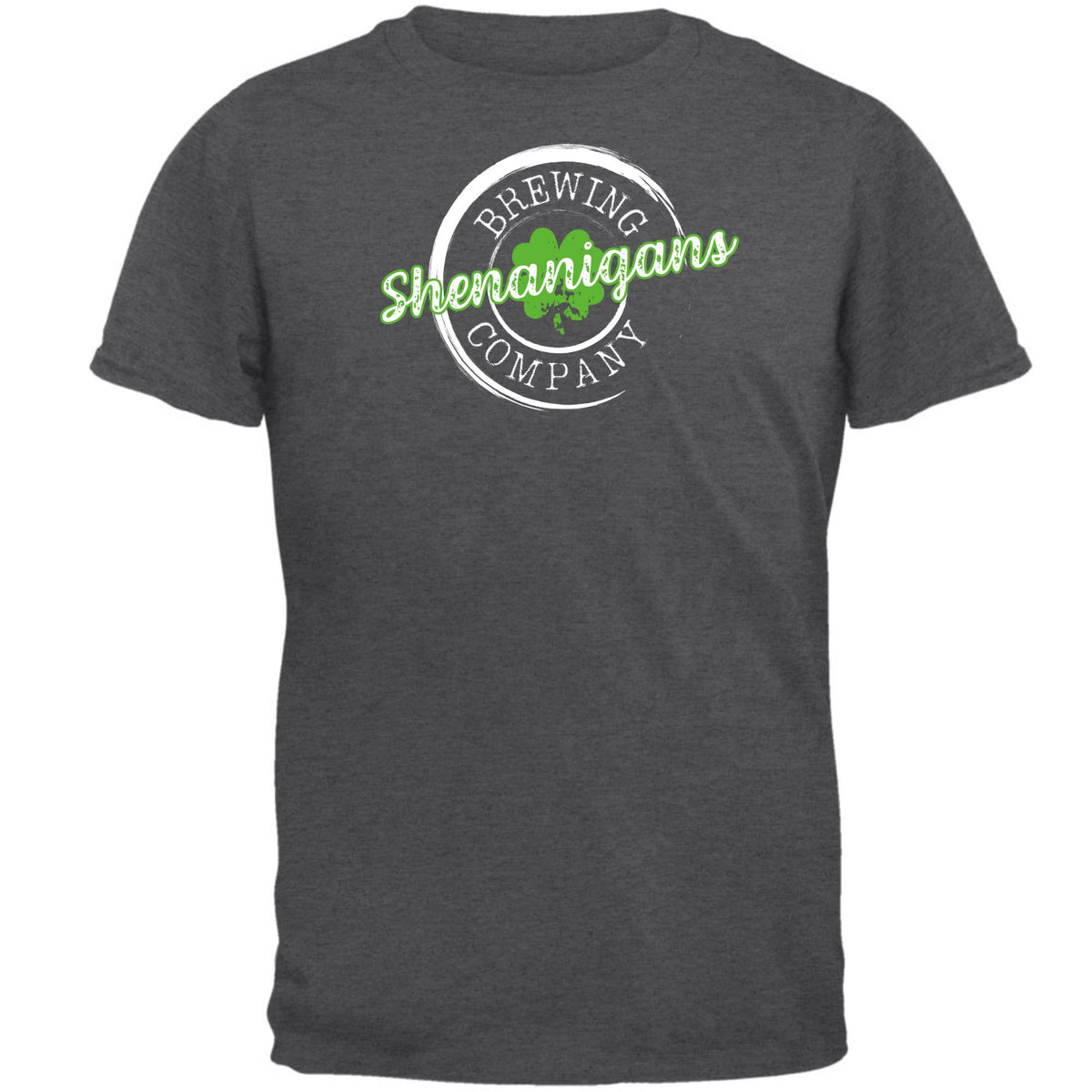 St Patricks Day Shenanigans Brewing Company Mens T Shirt Men's T-Shirts Oldglory.com SM Dark Heather 