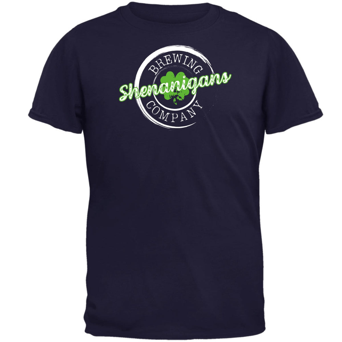 St Patricks Day Shenanigans Brewing Company Mens T Shirt Men's T-Shirts Oldglory.com SM Navy 